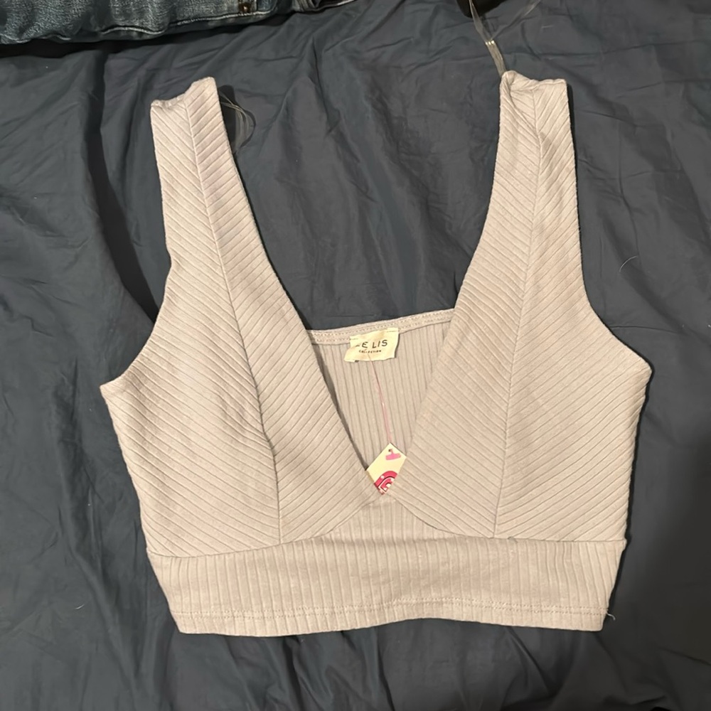Light blue top V neck